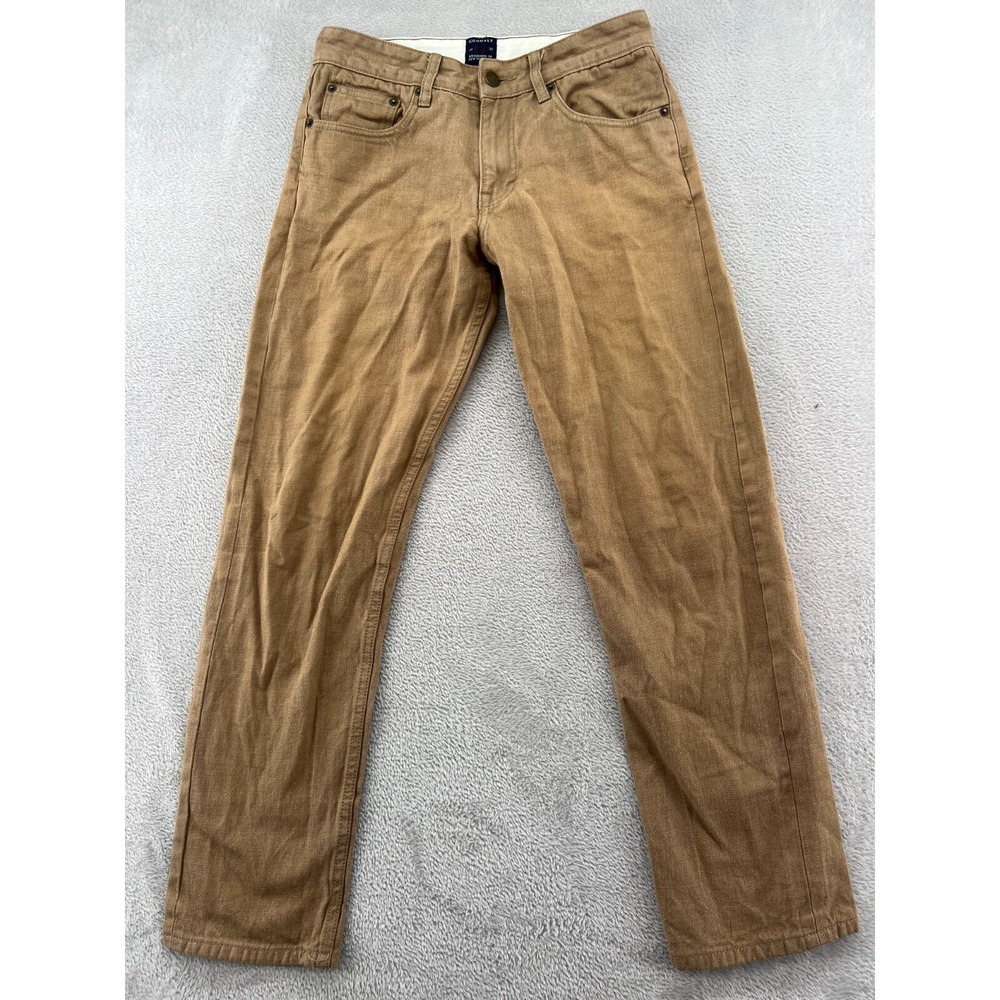 Goodale Jeans Mens Sz 30x32 Brown Slim Fit Chino Pants Selvedge